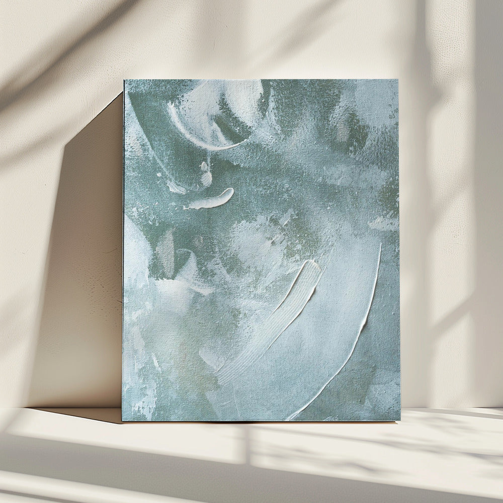 Groen en wit acryl | Canvas