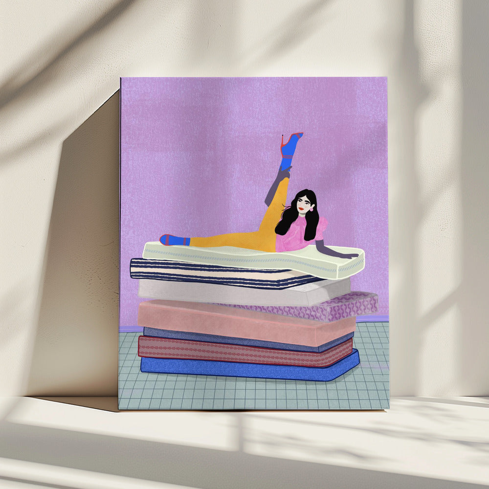 Hef je been omhoog naar je hoofd | Canvas