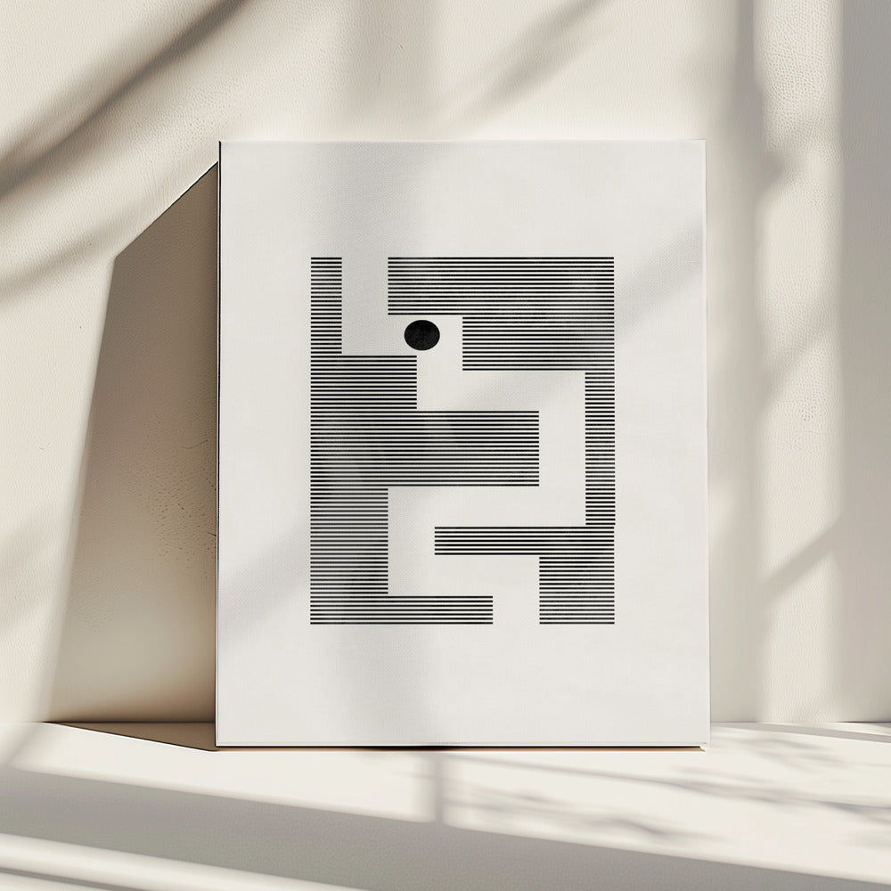 Minimalistisch doolhof | Canvas