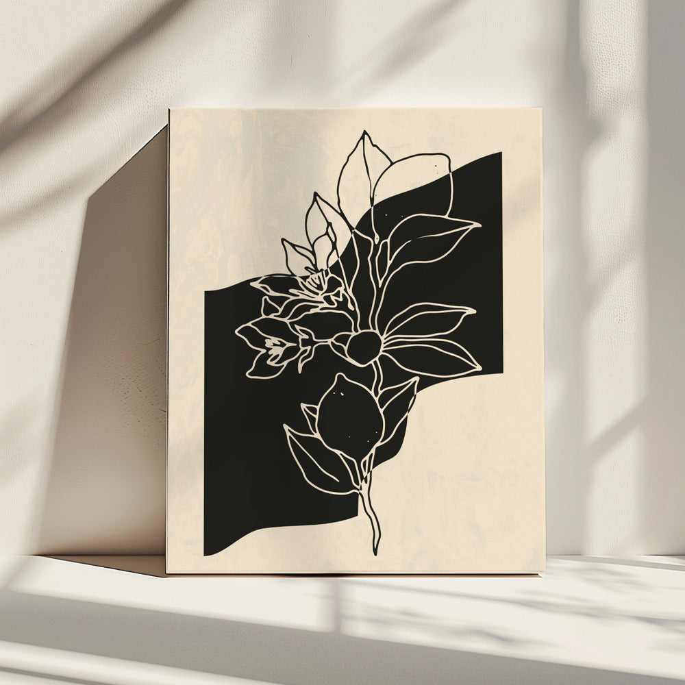Abstracte bloem 4 | Canvas