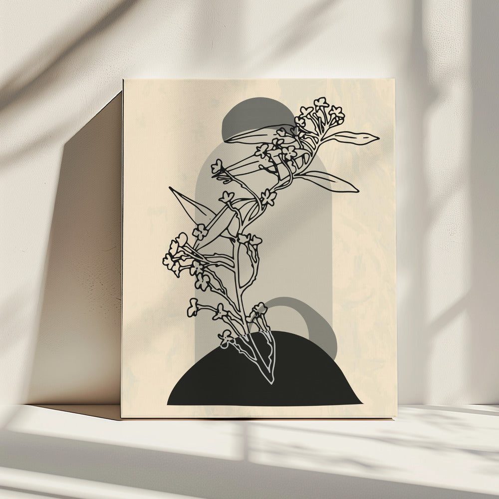 Abstracte bloem 5 | Canvas