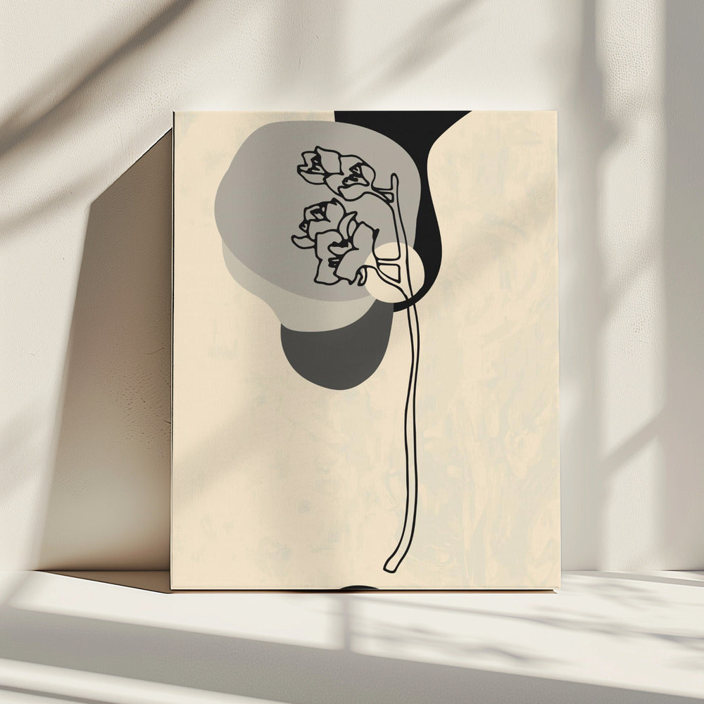 Abstracte bloem 3 | Canvas