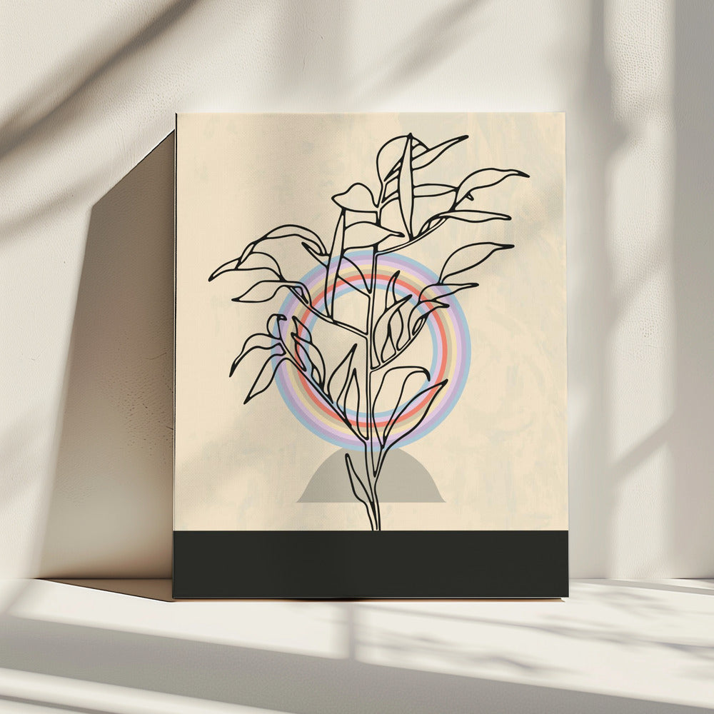Abstracte bloem 2 | Canvas