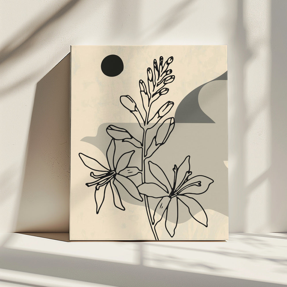 Abstracte bloem 1 | Canvas