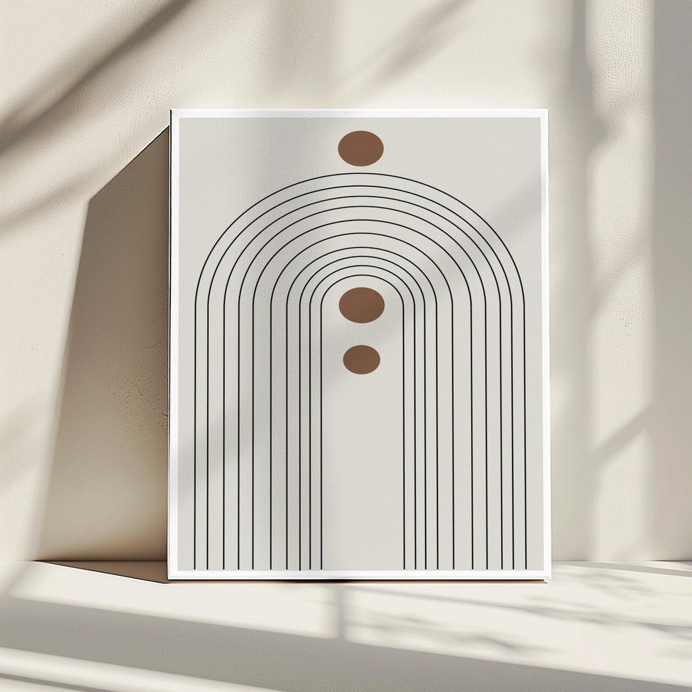 Retro Regenboog Echoes | Canvas