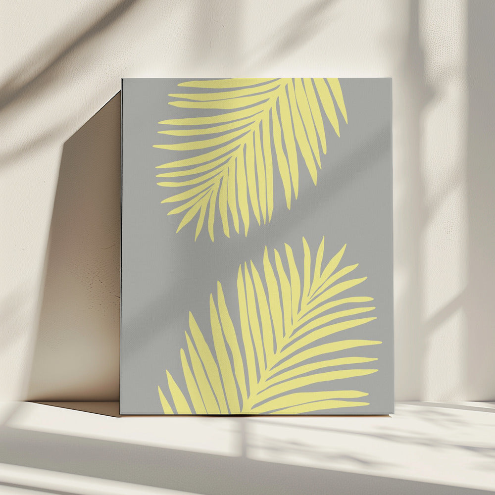 PALMBLAD 01 GEEL | Canvas