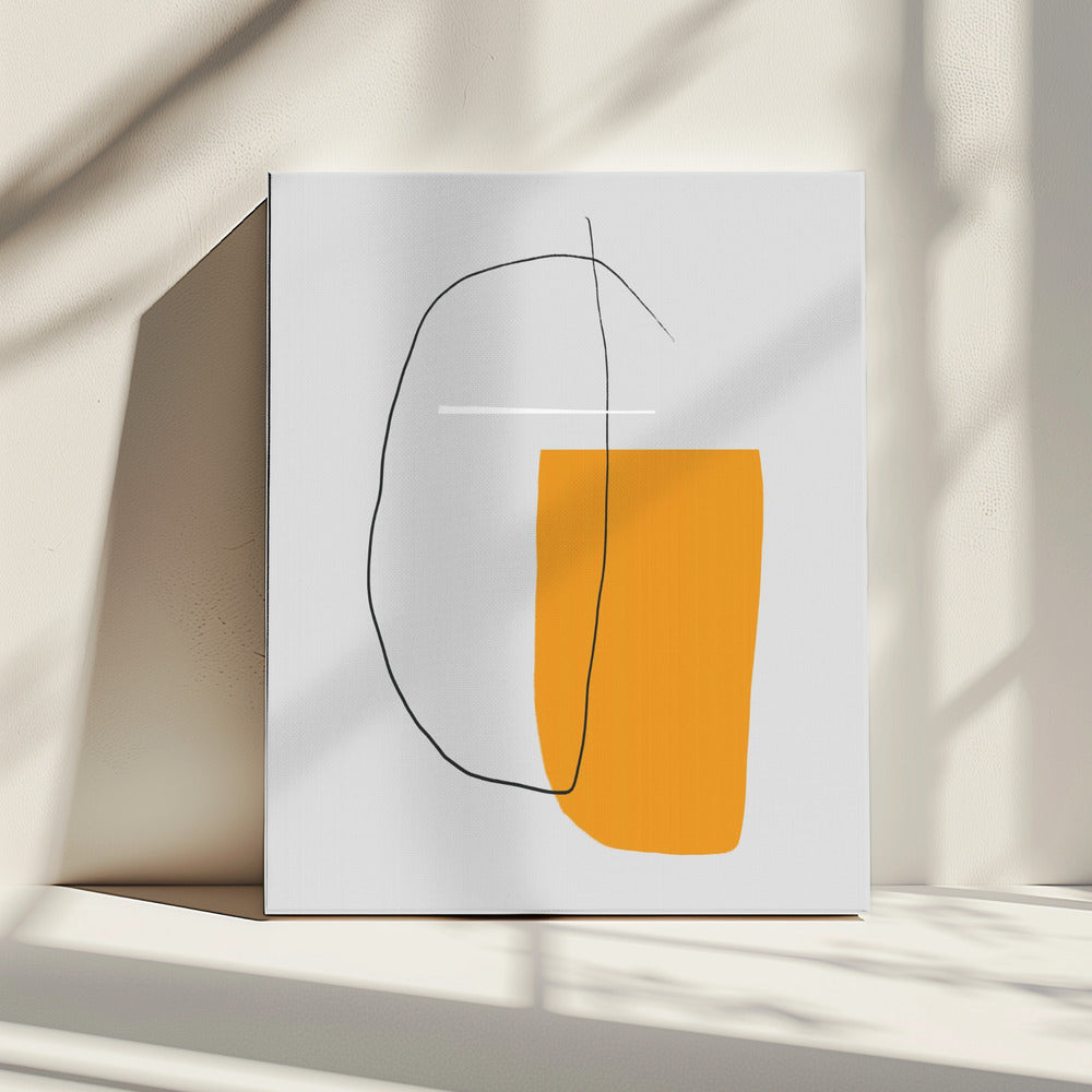 Overlappende lijnen op een grijze achtergrond | Canvas