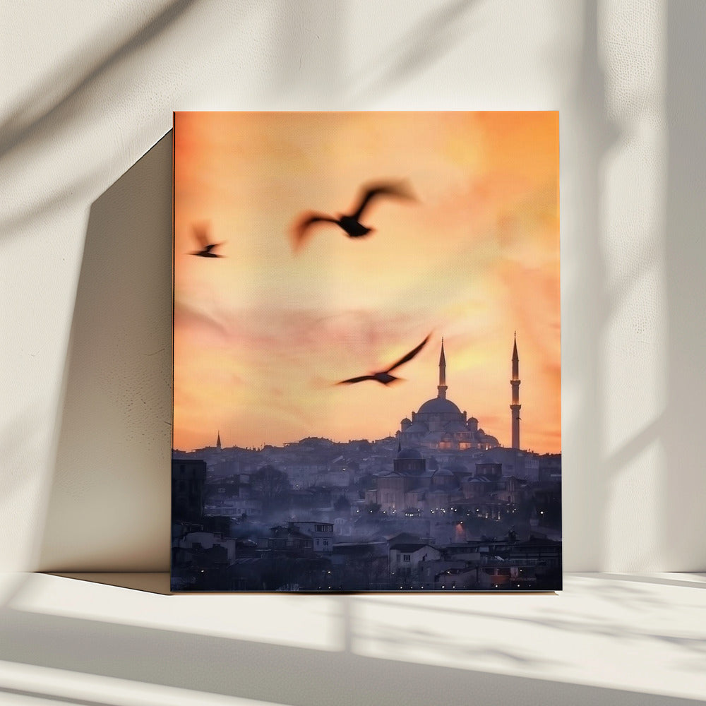 Zonsondergang in Istanbul | Canvas