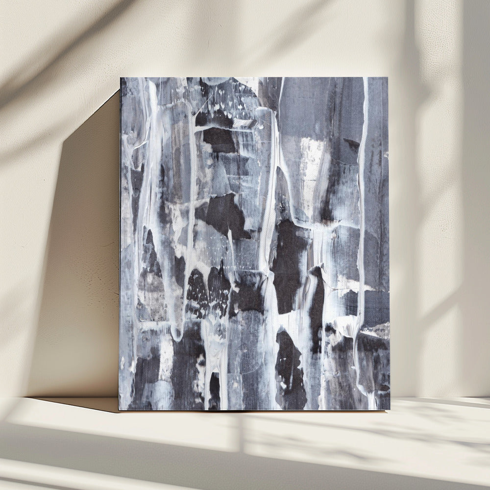 Textured Layers of Gray and White | Canvas