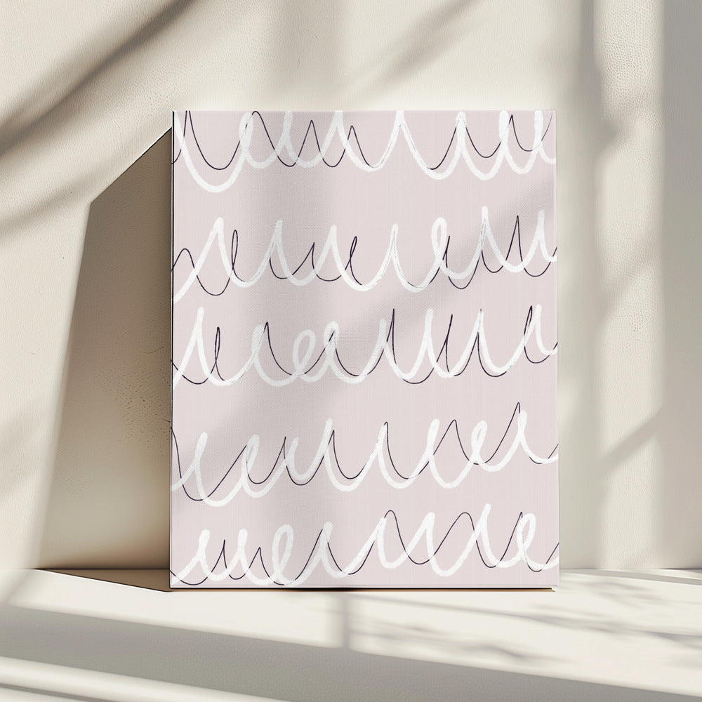 Gebogen Doodle Golven | Canvas