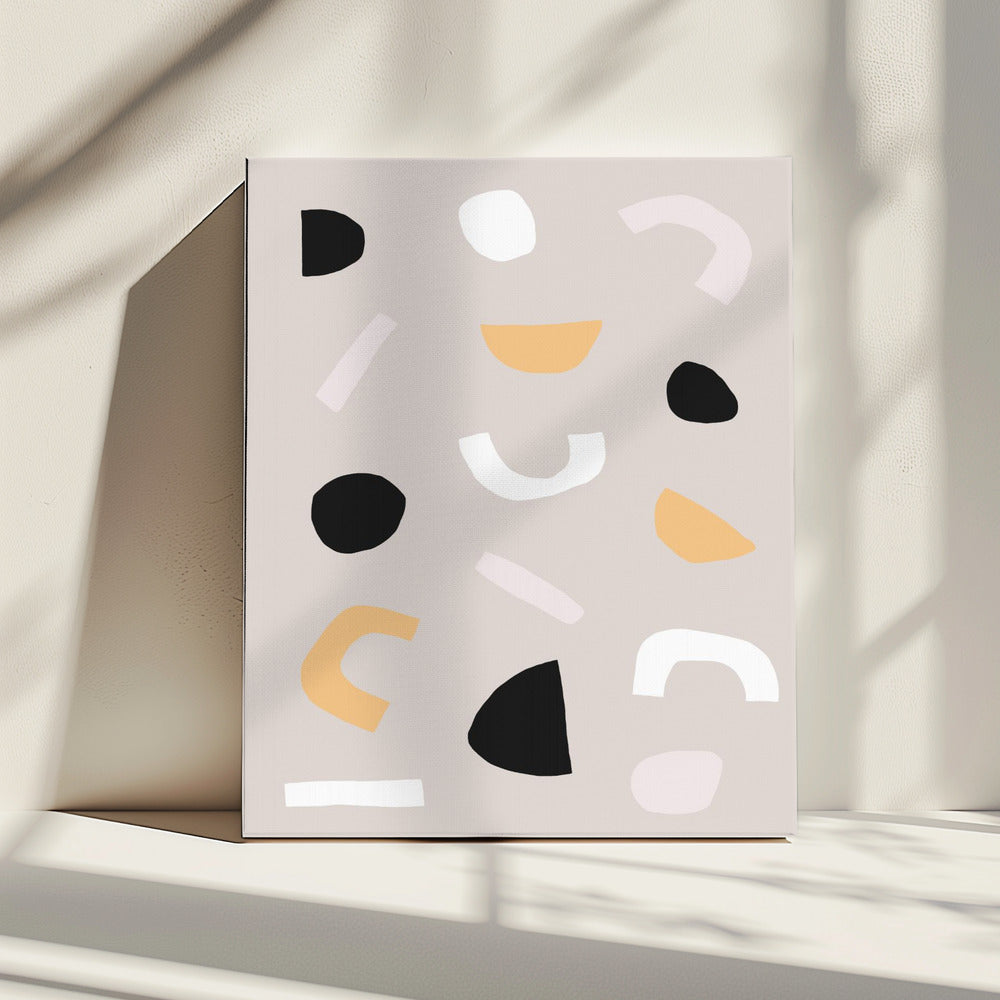 Geometrische vormen in neutrale tinten | Canvas