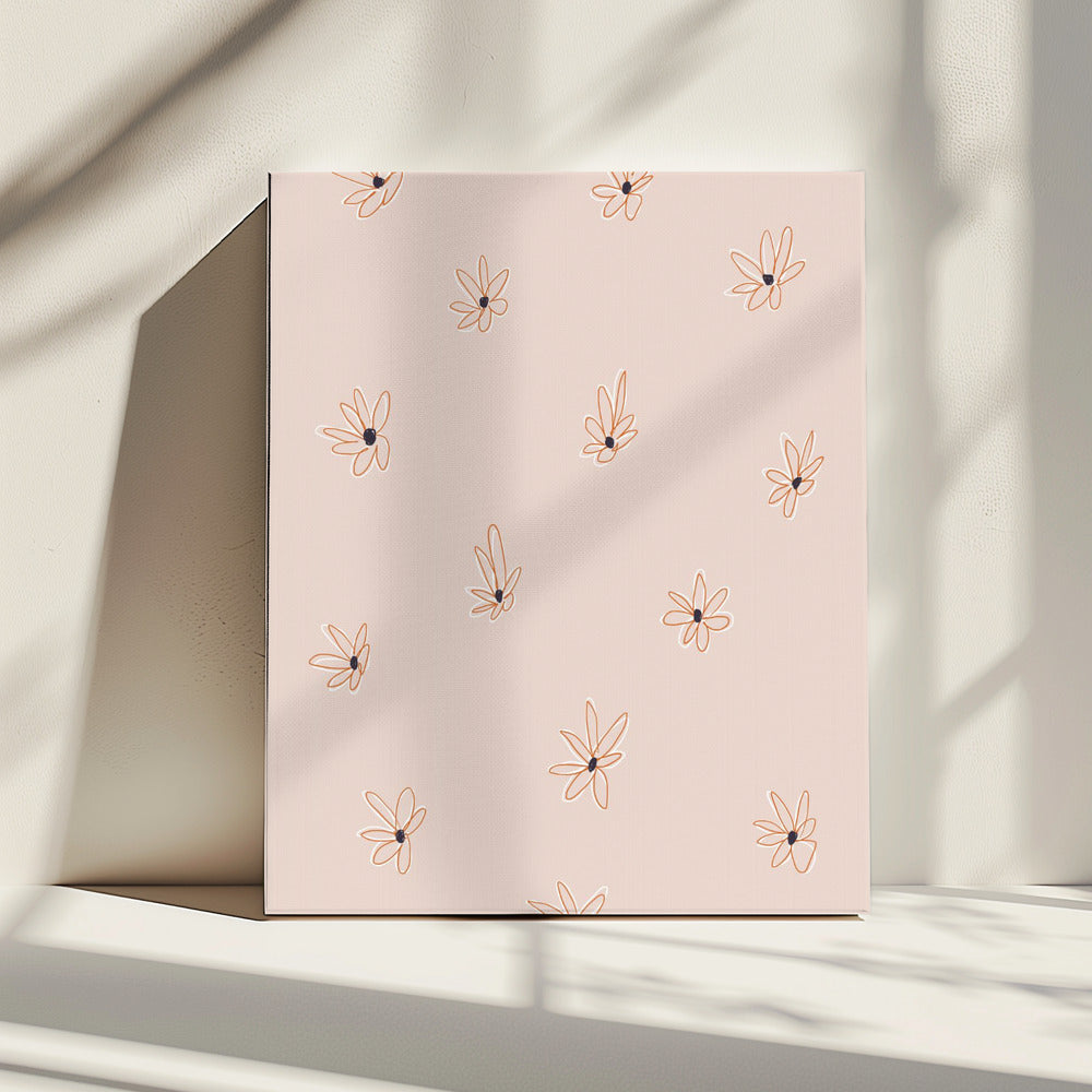 Bloemblaadjes in elegantie | Canvas