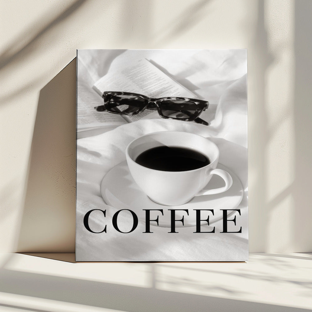 Koffie op bed | Canvas
