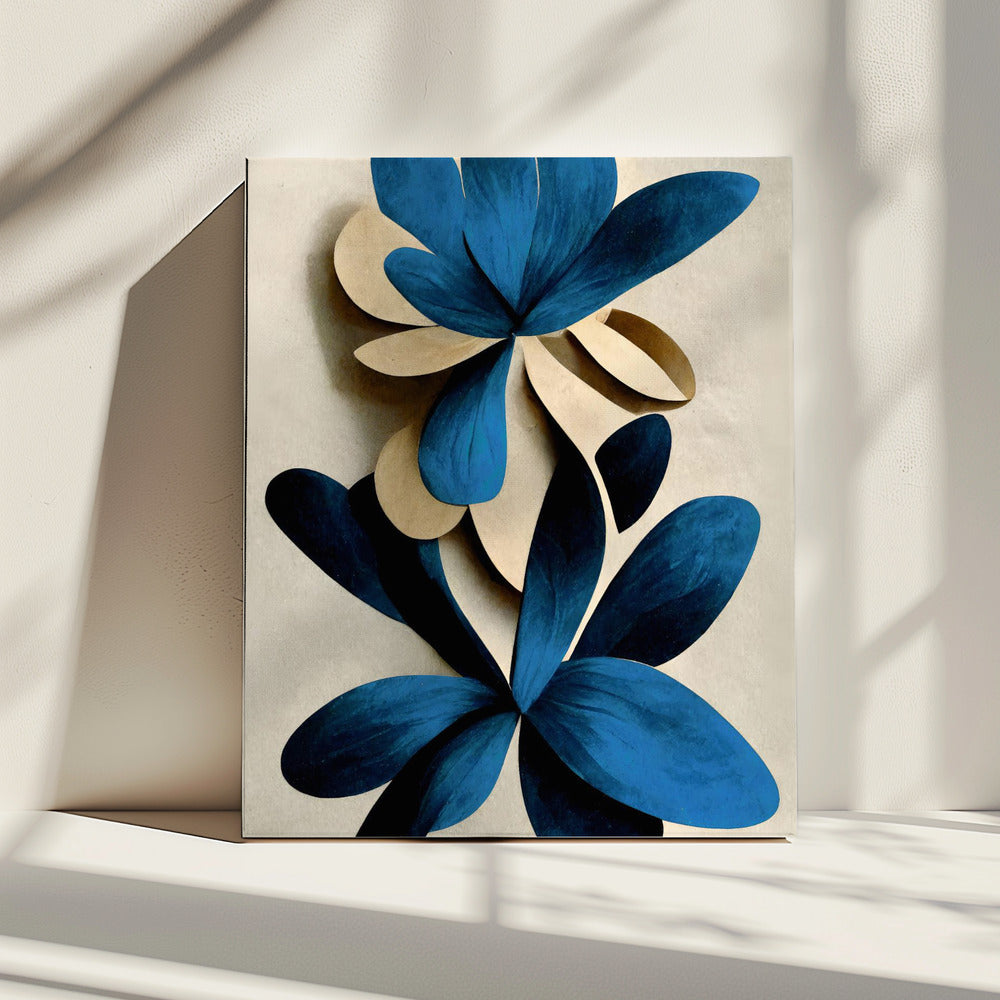 Blauwe Nymphaea | Canvas
