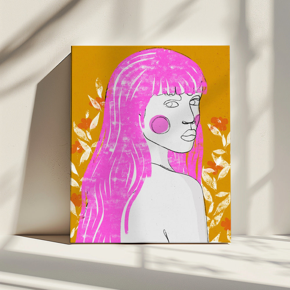 Roze fluisterblik | Canvas