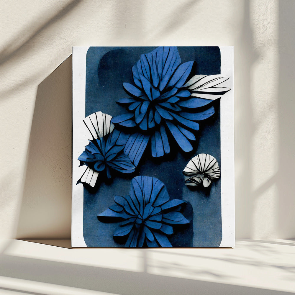 Diepte van de blauwe bloesem | Canvas