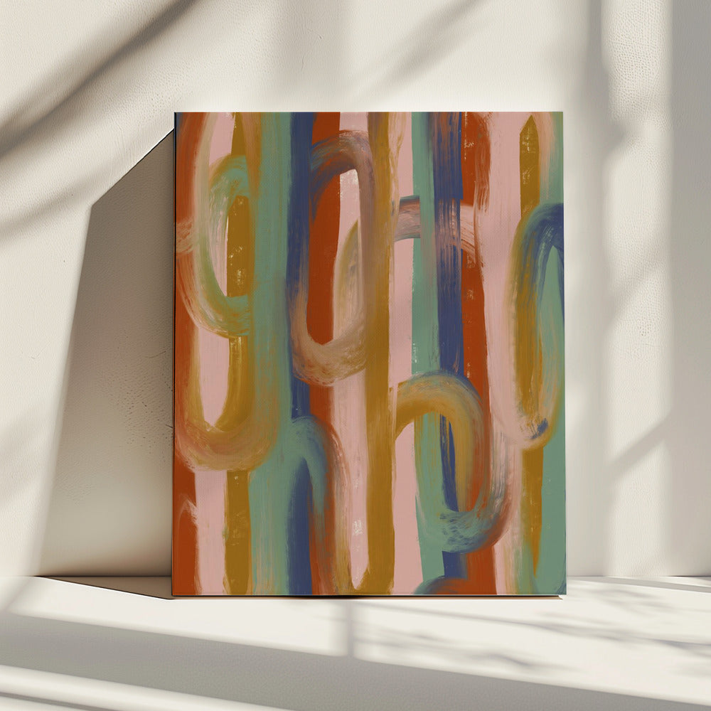 Vloeiende tinten harmonie | Canvas