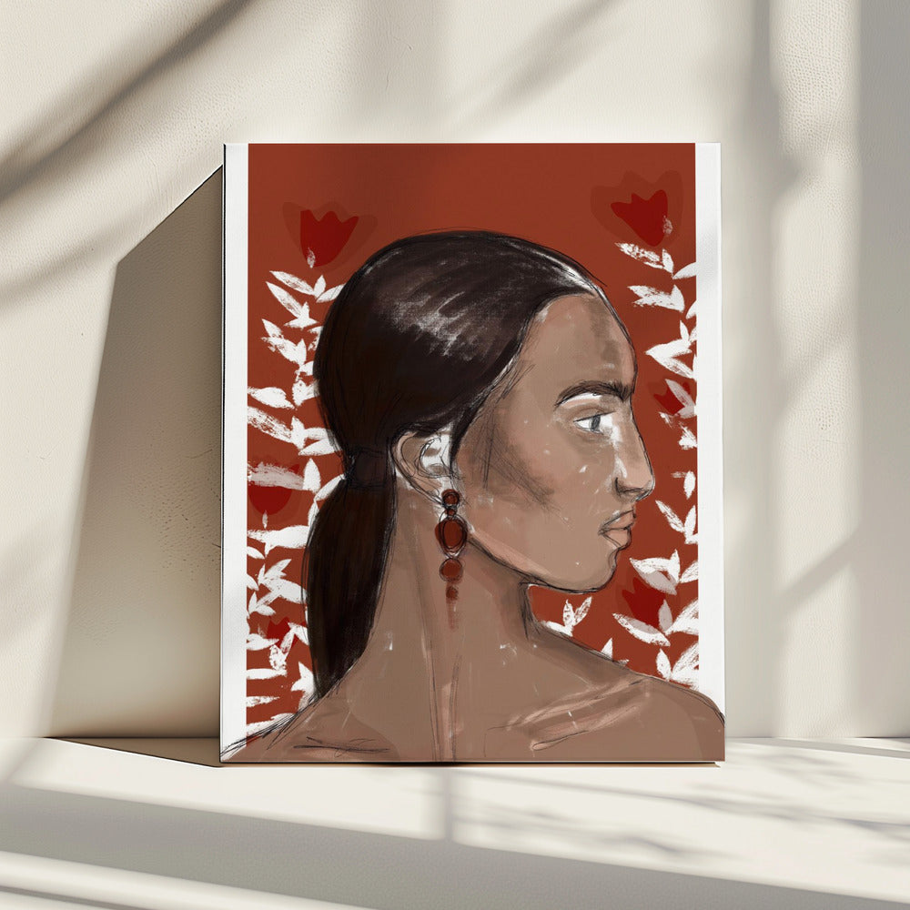Karmozijnrode elegantie | Canvas