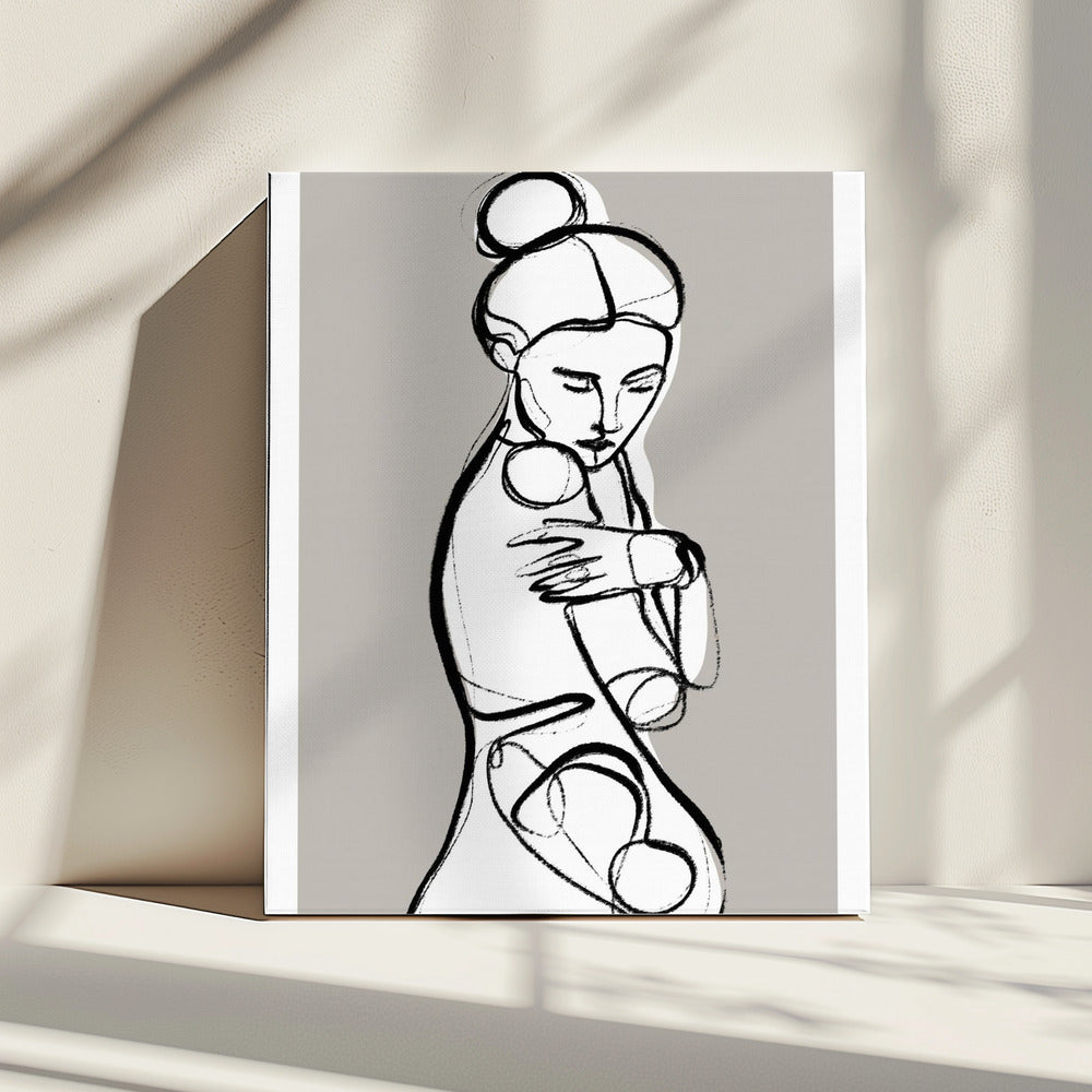 Sierlijke omhelzing | Canvas