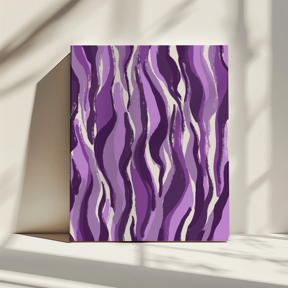 Paarse Vlammengolven | Canvas