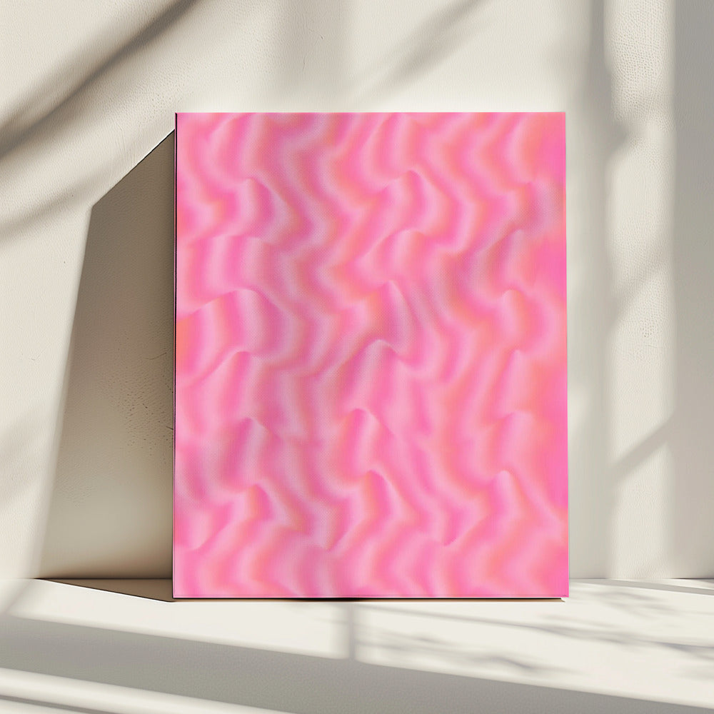 Golvende roze golven | Canvas