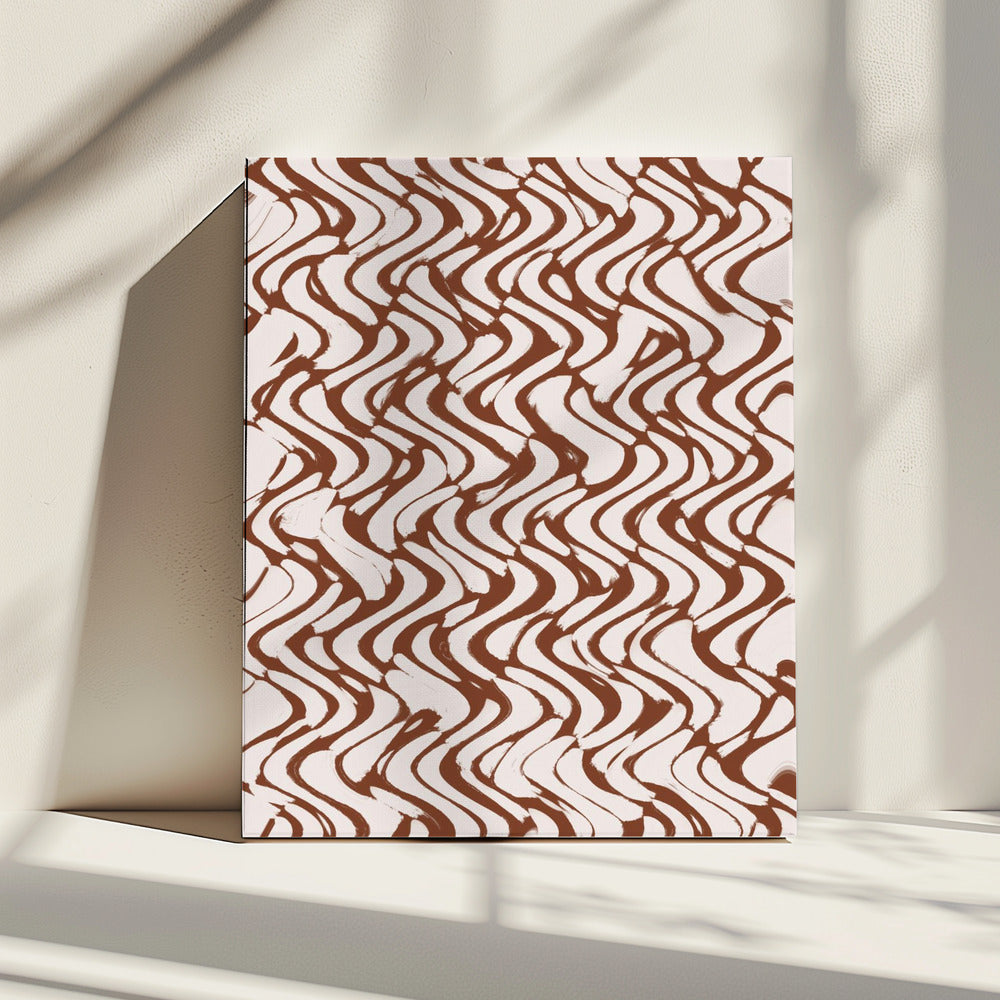 Golf van mokkalijnen | Canvas