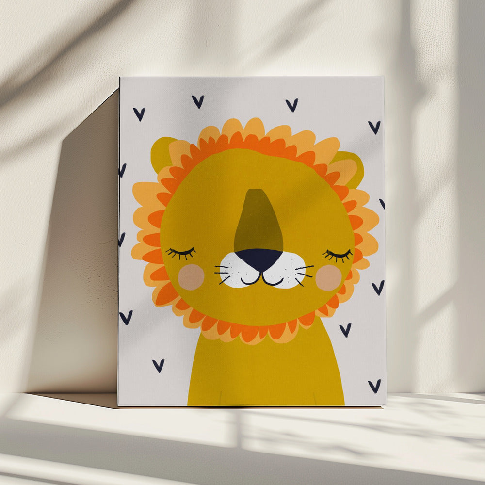 Dromerige Leeuw | Canvas