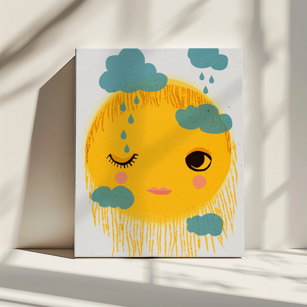 Gemengde emoties van de zon | Canvas