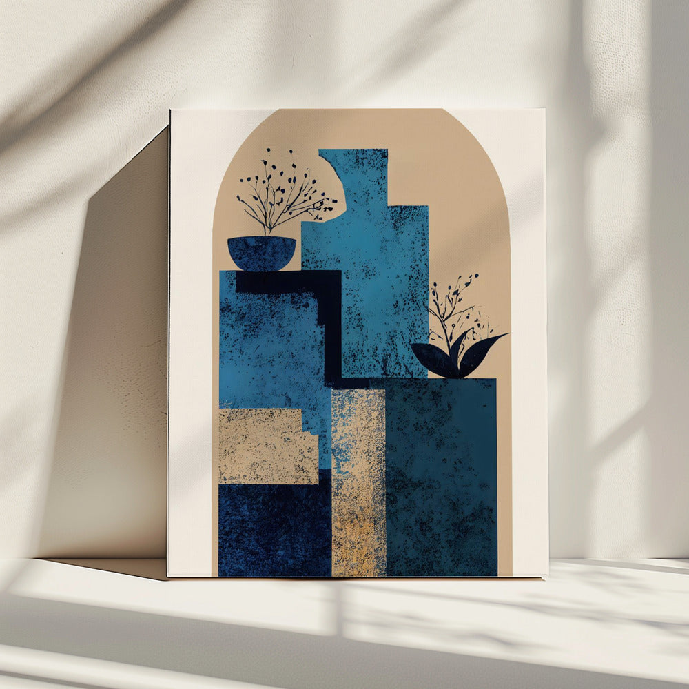 Blauwe vaas | Canvas