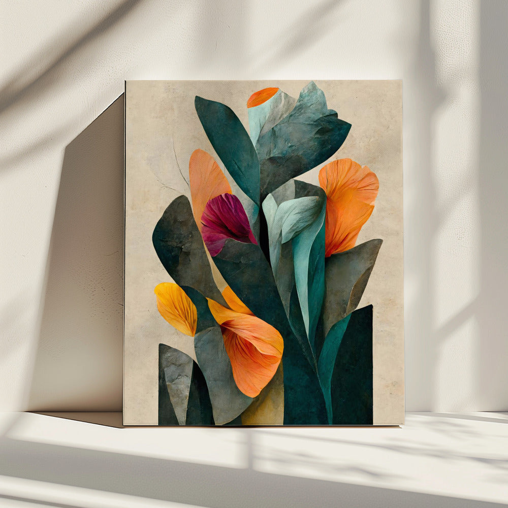 Bloemblaadjes in harmonie | Canvas