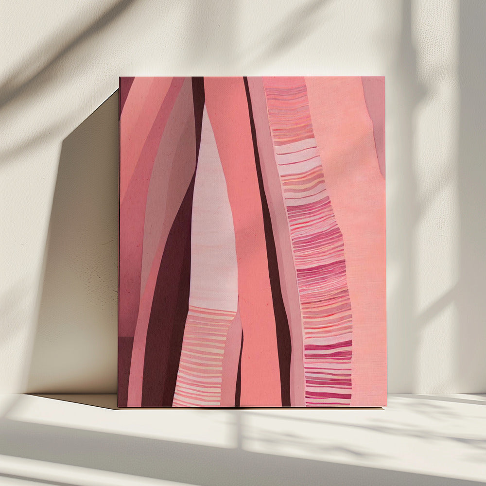 Roze Strata Lagen | Canvas