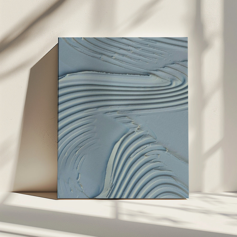 Moddertextuur 15 Blauw | Canvas