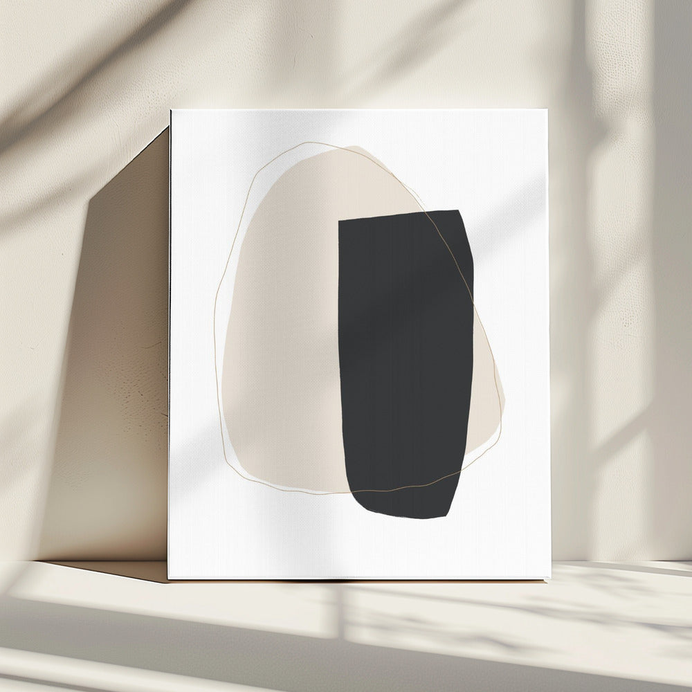 Geometrische vormen en neutraal | Canvas