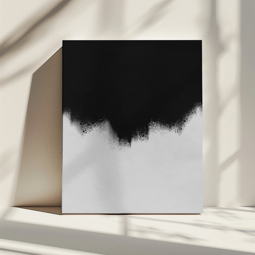 Monochrome stroom | Canvas