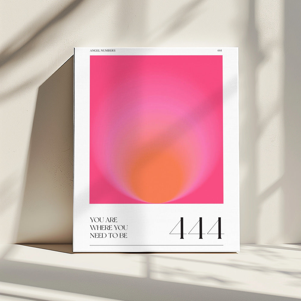 Verloop met tinten roze en oranje | Canvas