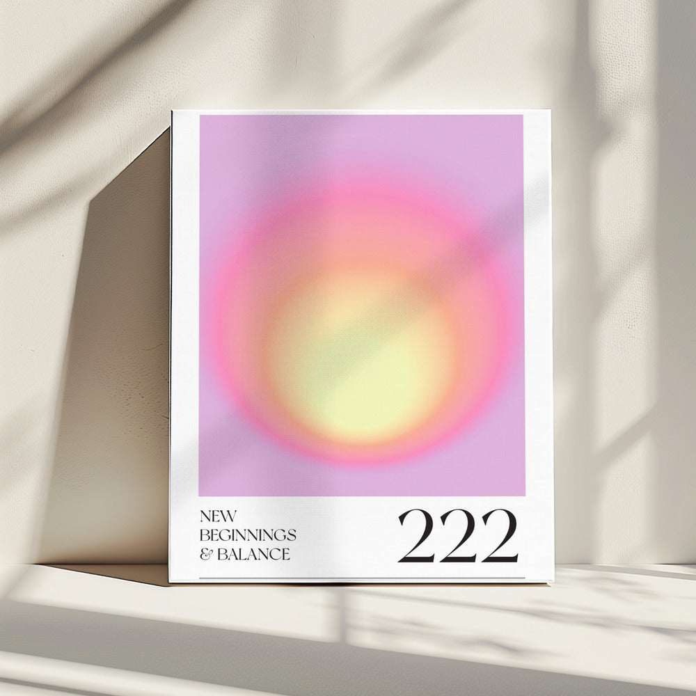 Verloop met zachte roze en gele tinten | Canvas