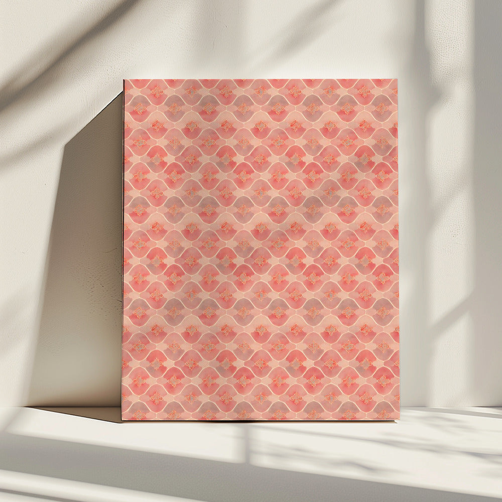 Perzikkleurige golven | Canvas