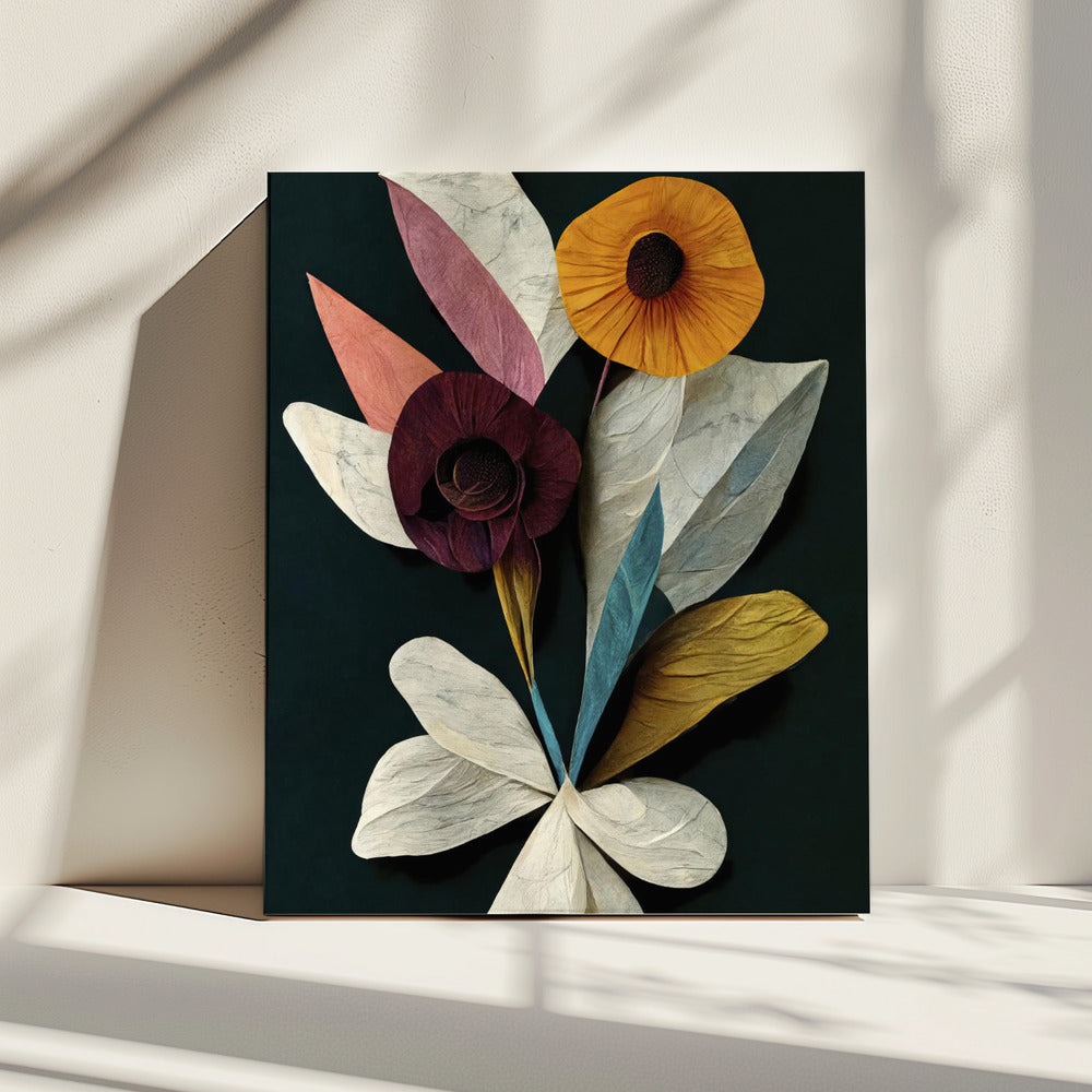 Een papieren boeket | Canvas