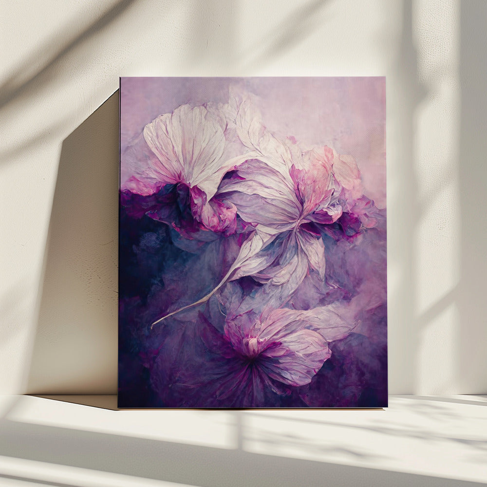 Bloemblaadjes in nevel | Canvas