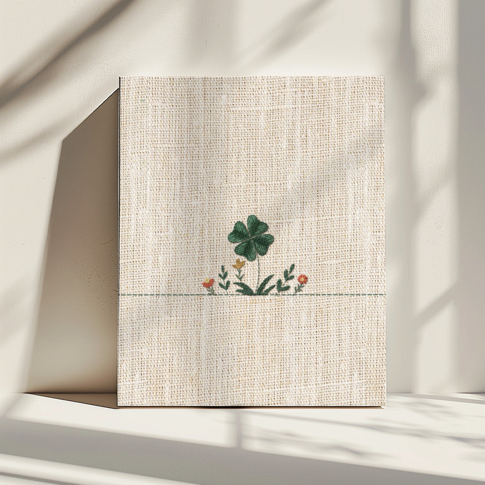 Geluksklaver Borduurwerk | Canvas