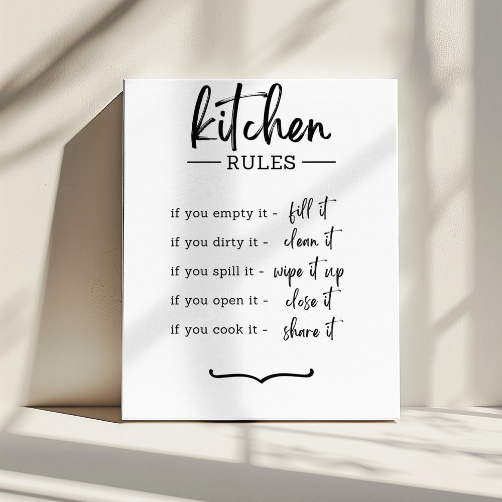 Keukenregels | Canvas