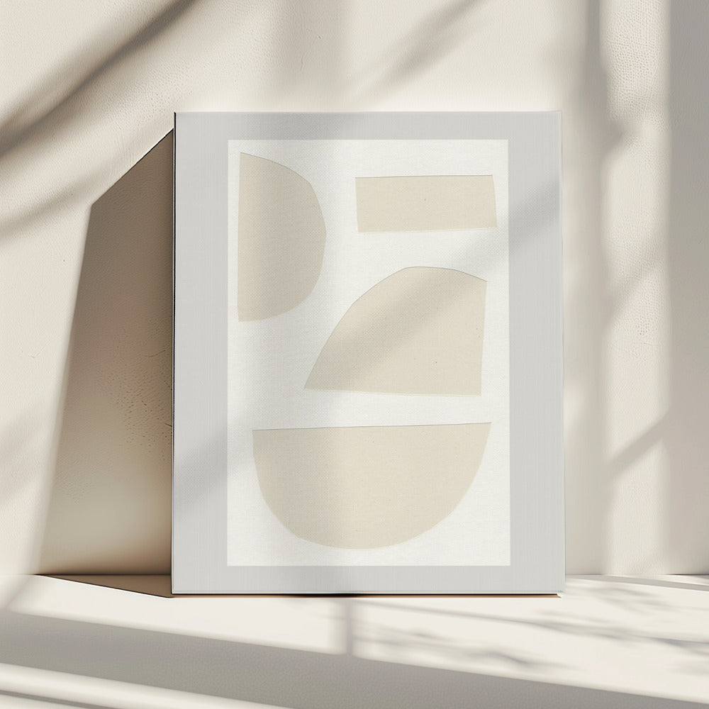 Geometrische vormen in een monochroom palet | Canvas