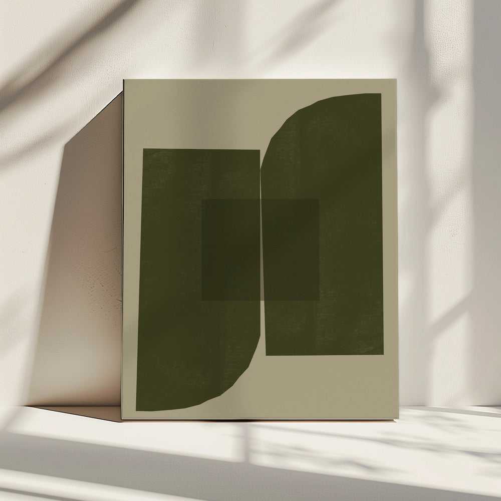 Donkere geometrische vormen | Canvas