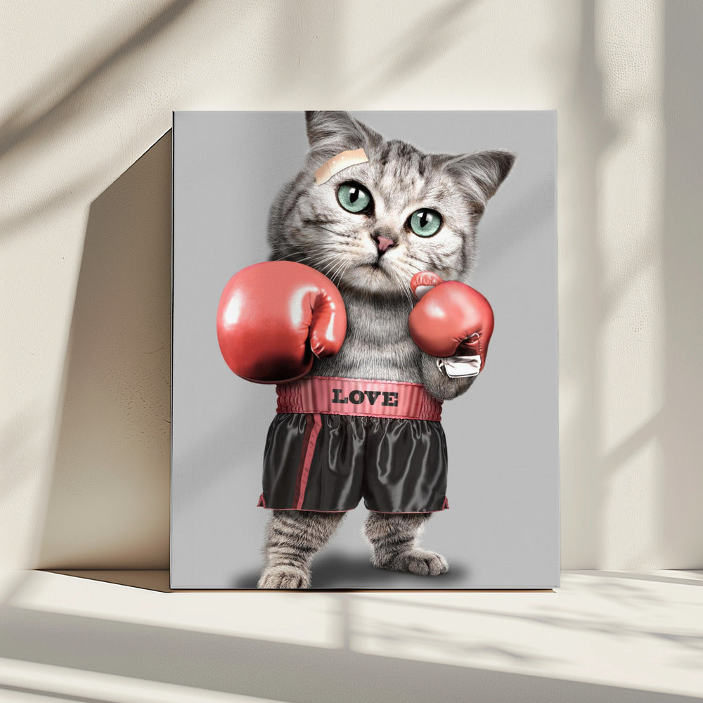 boksende kat | Canvas