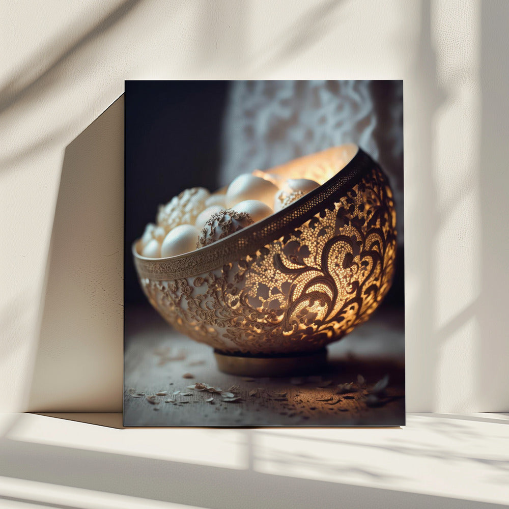Lichtgevende kanten kom | Canvas