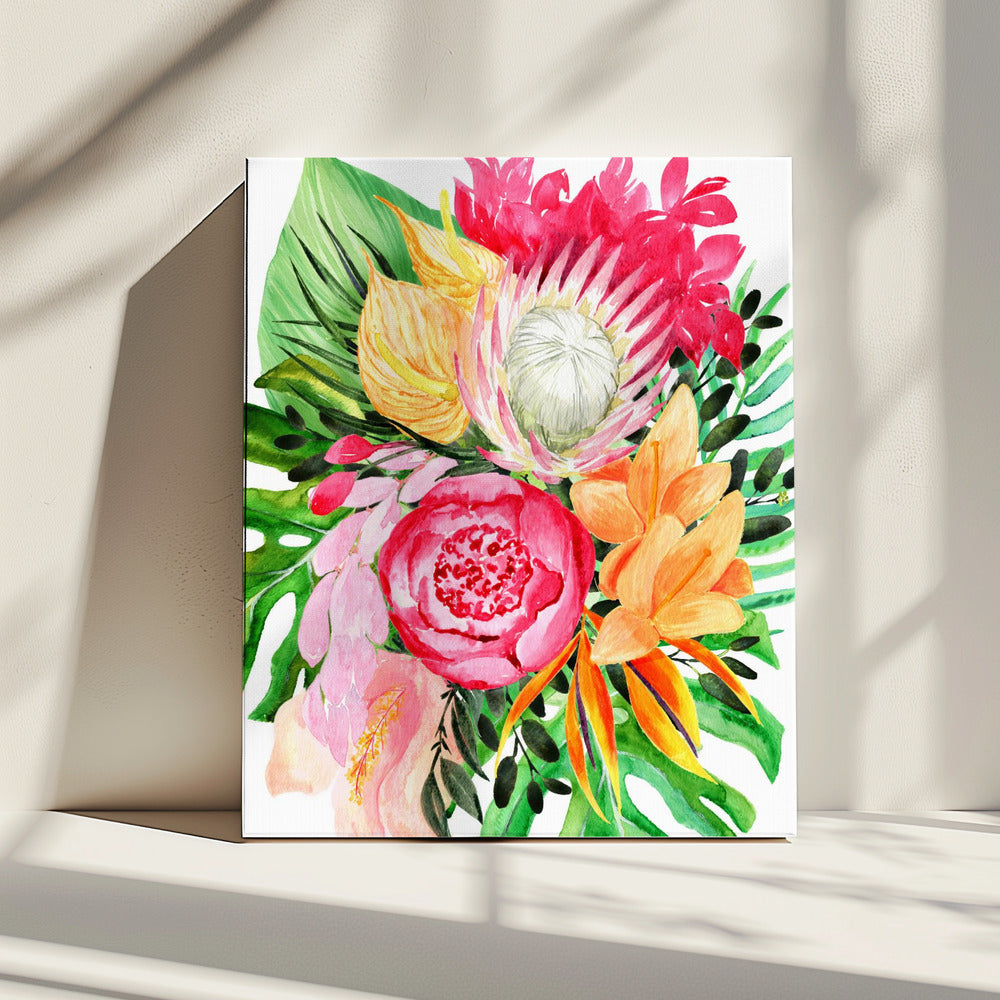 Celia tropisch boeket | Canvas