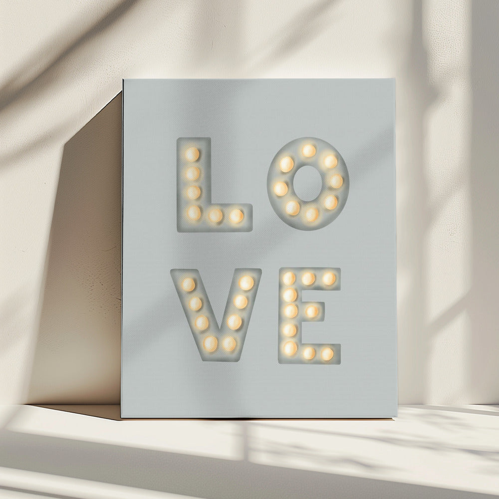 LOVE Lichtletters Groen | Canvas