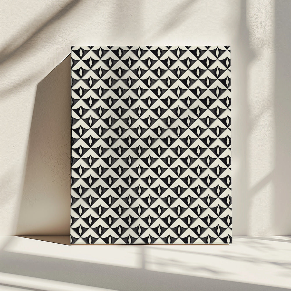 Monochrome golven | Canvas