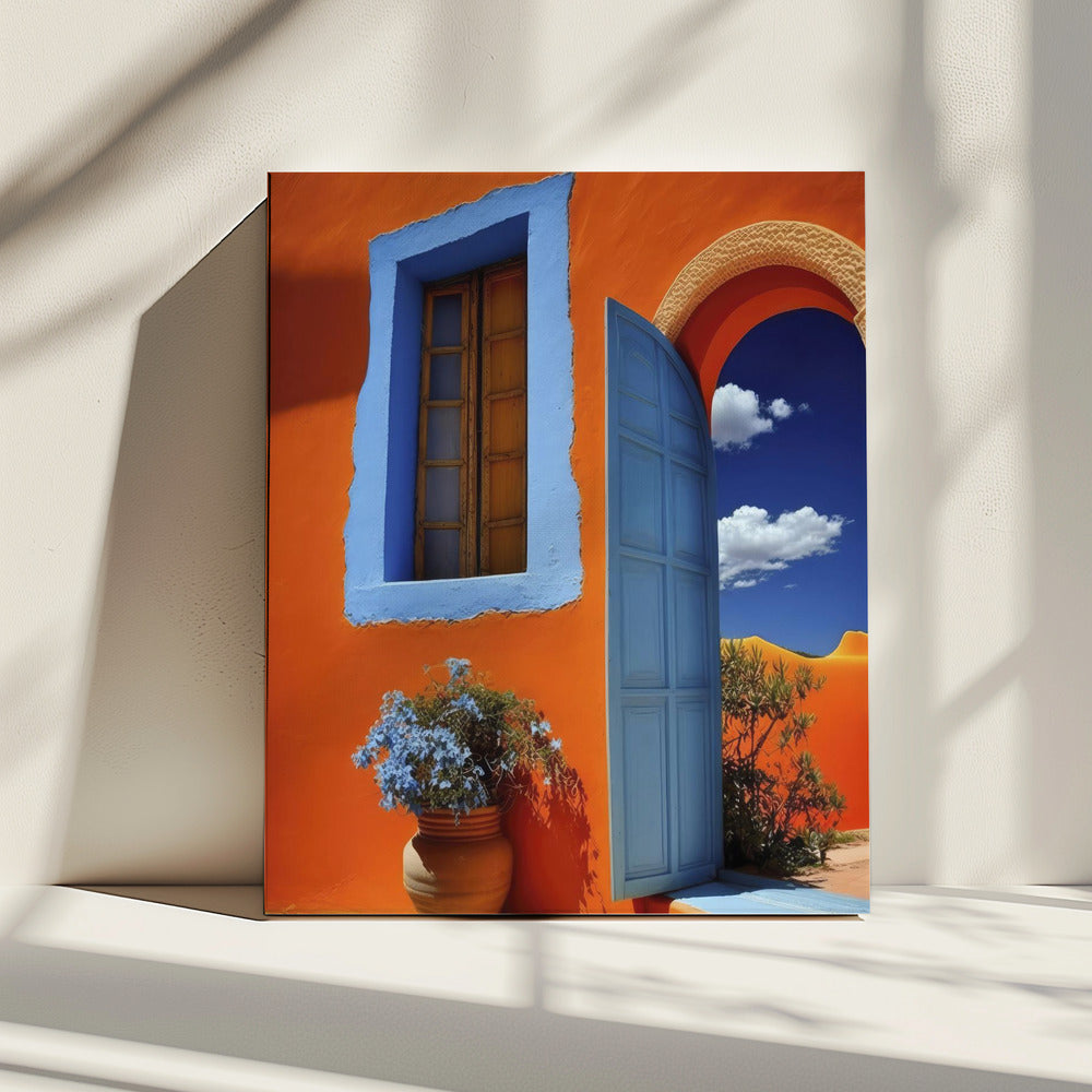 Levendig deurvenster | Canvas
