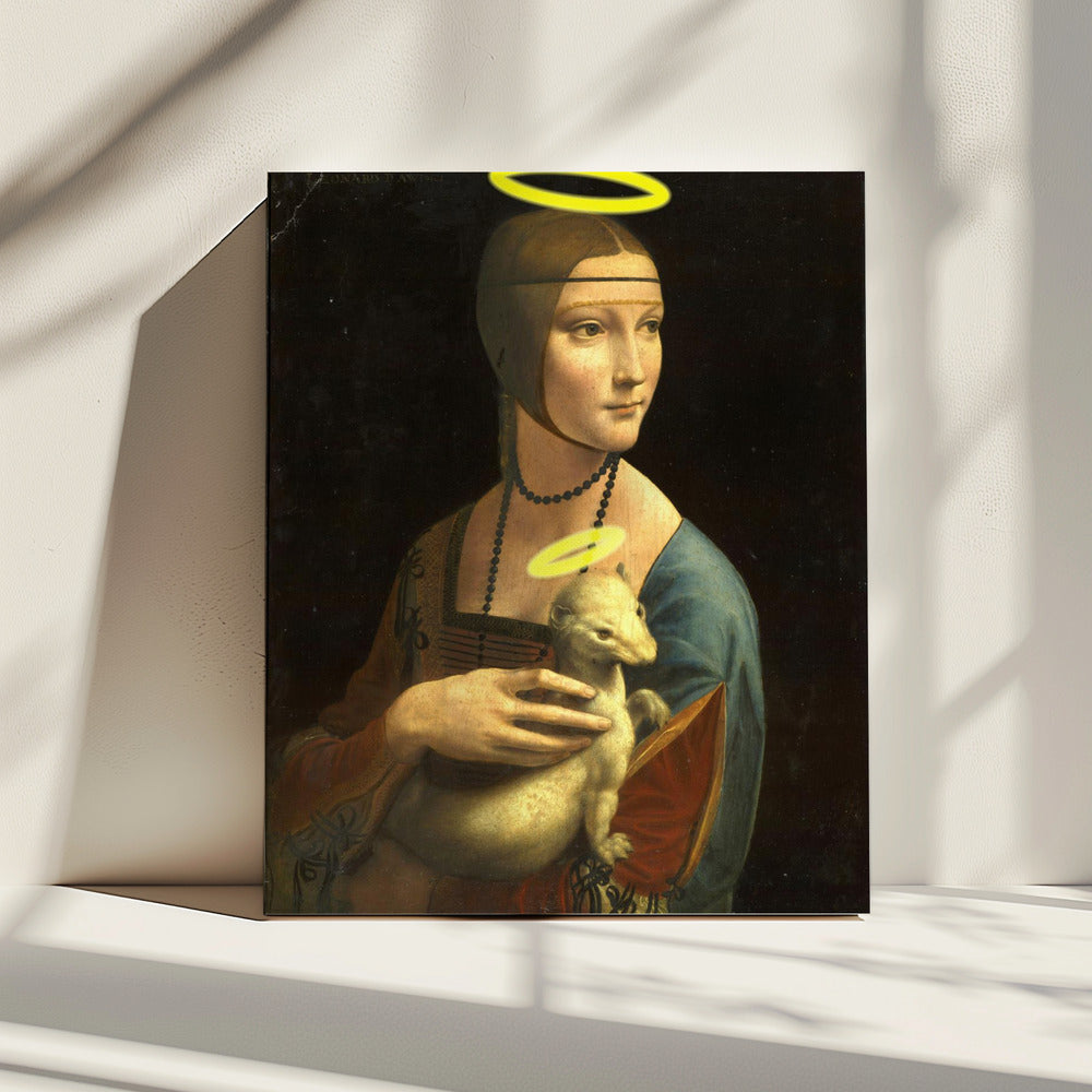 Dame met een halo | Canvas